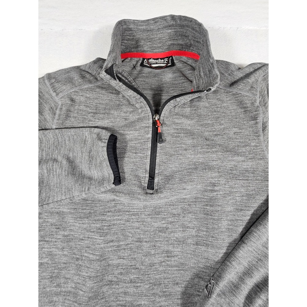Avalanche Outdoor Supply Co Mens Quarter Zip Pullover Gray CAM150U Large